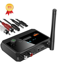 KAIY Bluetooth 5.3 Receiver for Home Stereo, Optical Low Latency small, Black