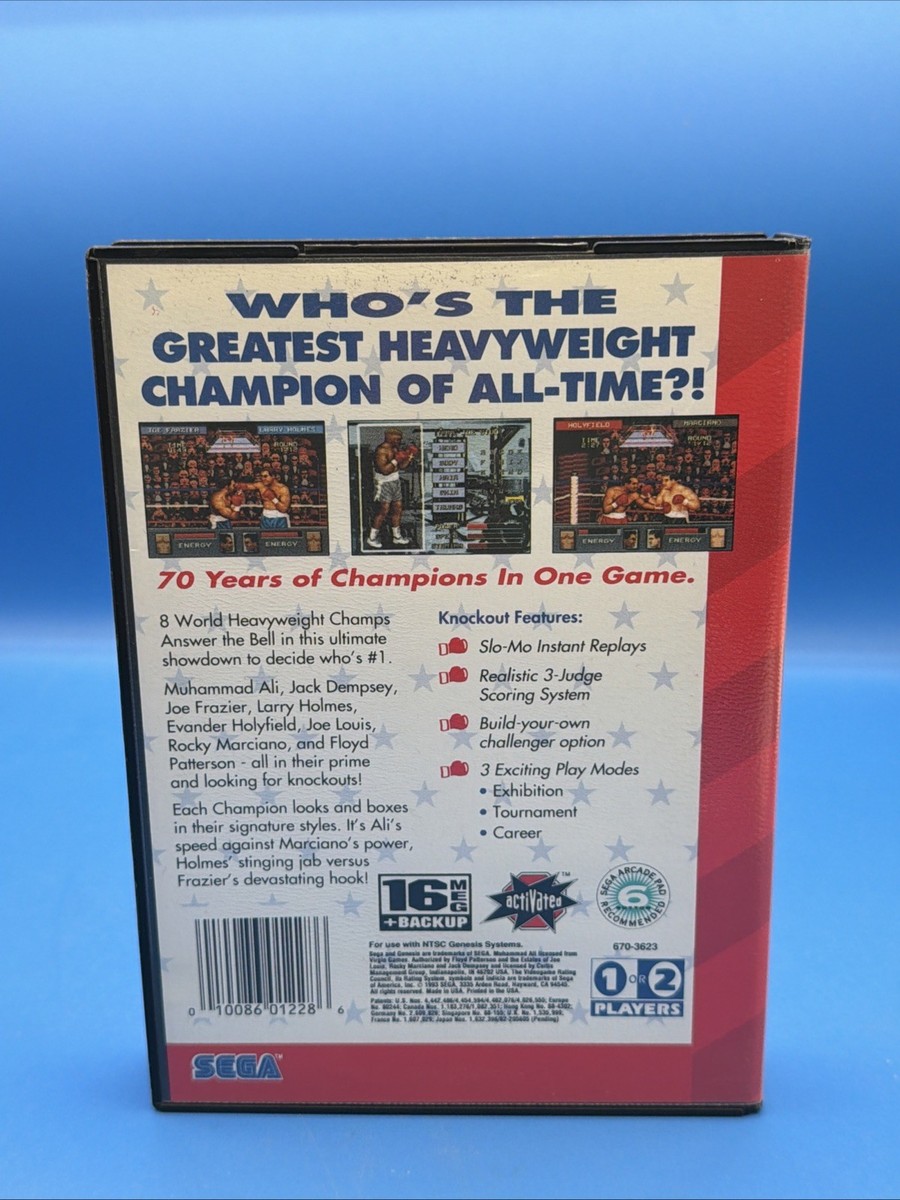Boxing Greatest Heavyweights Sega Genesis Game CIB Complete In Box