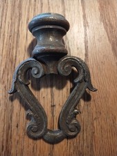 Art Deco Victorian Fancy Vtg Antique Lamp Light Wiring Loop Cast Brass Ornate 