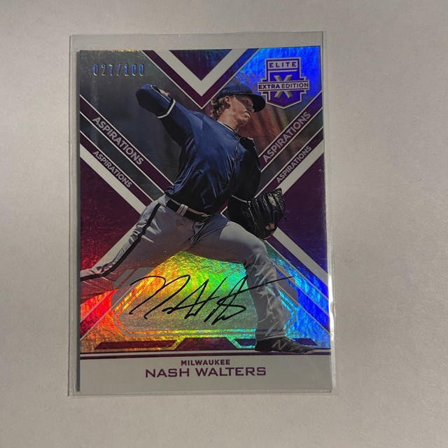 2016 Panini Elite Extra Edition Aspirations Purple /100 Nash Walters #10 Auto