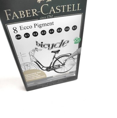 FABER CASTELL 166008 Fineliner Ecco Pigment 7er Etui Schwarz