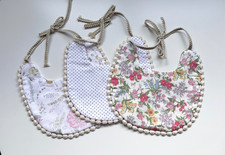 Floral Baby Bib Bundle -Soft, Stylish  Made for Everyday Messes, Reversible 3pk