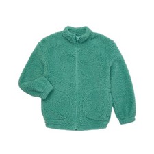 Wonder Nation Boys Sherpa Fleece Jacket Green Full Zip Cozy Size Medium 8 NEW