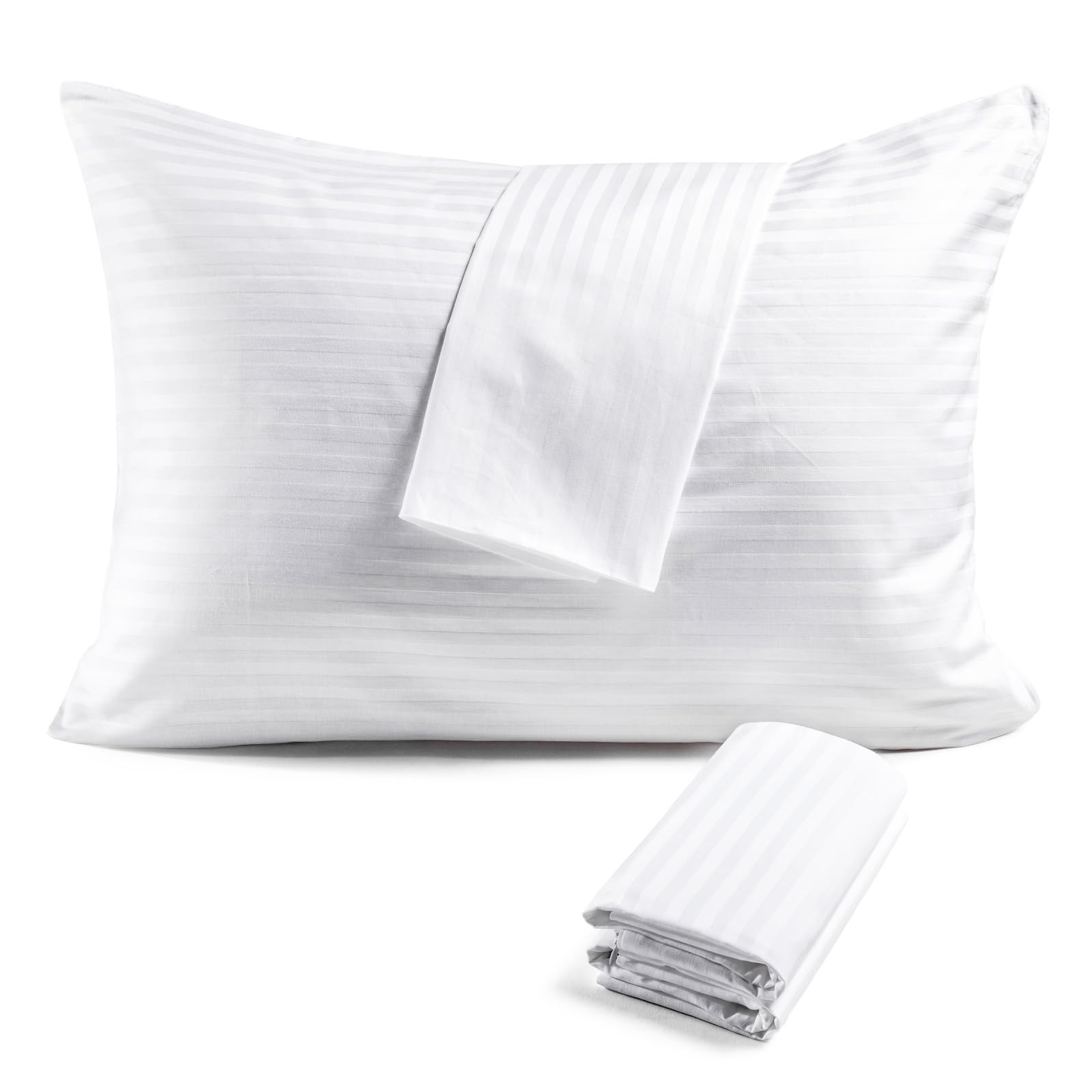 600TC 100% Cotton Pillow Protectors Standard Size 20x26 4 Pa