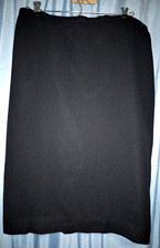 Uniform John Paul Richard Solid Black Career Midi Straight Skirt Women's Size 14
