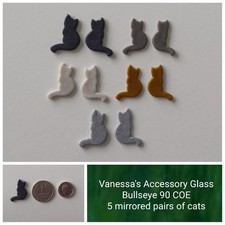 Bullseye 90 COE cats x 10, fused glass fusing art supplies