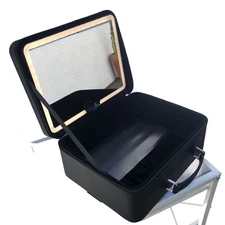 Vanity Planet Travel Makeup Case Baia Hard Shell Storage Organizer LED Mirror