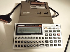 SHARP POCKET COMPUTER PC-1247 + CE-126P (PRINTER/CASS.-INTERFACE)