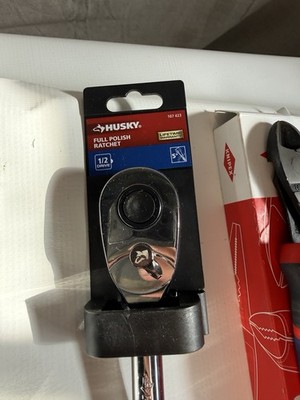 New Husky 1/2  Drive Full Polish Ratchet Hand Tool 107423 New