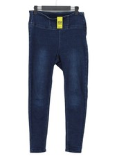 Quiz Women's Leggings UK 12 Blue Cotton with Elastane, Polyester Jegging