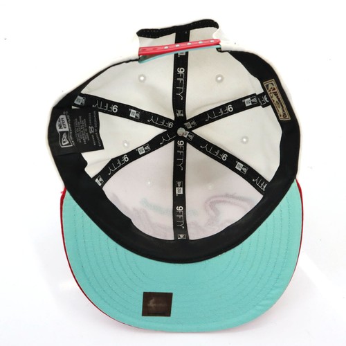Cappellino NEW ERA 9FIFTY TAGLIA UNICA bianco x rosso NBA snapback uomo - Foto 7 di 12