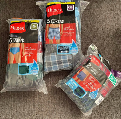 Hanes Mens Underwear S M LG XL 2XL You Choose Size and Style New Styles Added