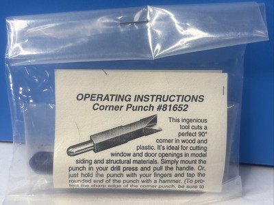 Micro-Mark #81562 5/16  Corner Punch Model Railroading Scratchbuilding RARE HTF