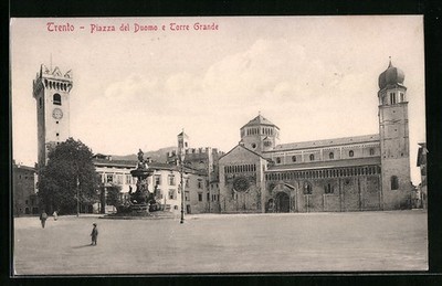 Trento, Piazza del Duomo e Torre Grande, Ansichtskarte 