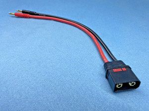 QS8-S Anti-Spark Charge Leads Heavy Duty 9 awg Wire 11" Long 4mm Bullet