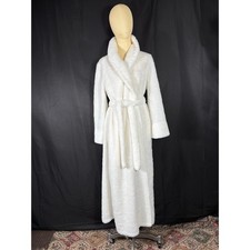 Vintage Plush Bathrobe, Soft, Long Dressing Gown Lounge Trends Med. Pockets