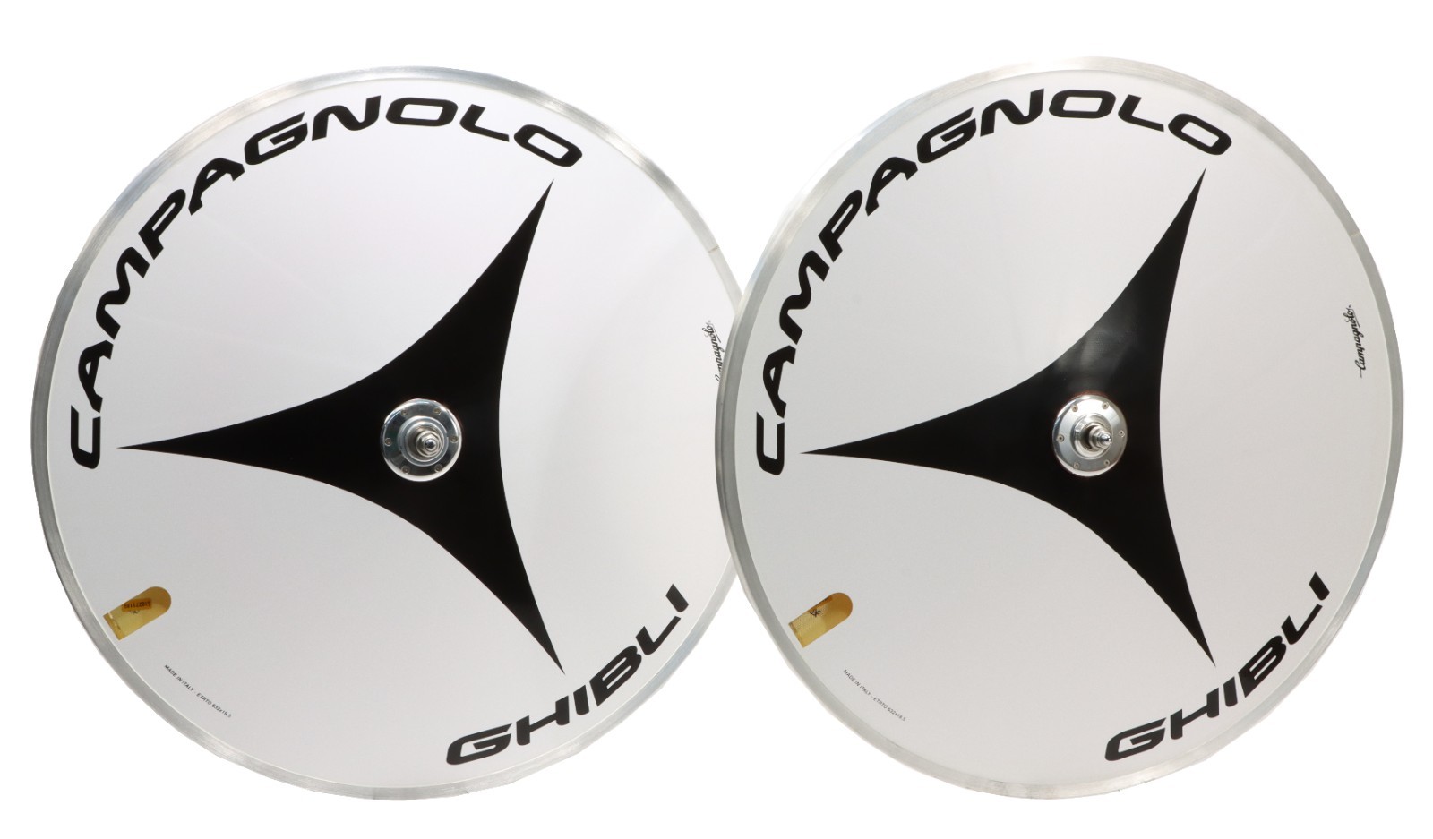 Campagnolo Pista Ghibli TUBULAR Disc Track Wheelset Front - Rear White NEW NOS 633290₽
