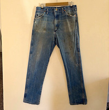 Vintage 2007 Wrangler 13MWZ Cowboy Cut Jeans Mens 35x32 Distressed Thrashed Blue