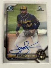 2022 Bowman Chrome Branlyn Jaraba 1st Bowman Auto Brewers