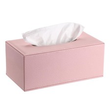 Tissue Box Cover Rectangle Tissue Box Stylish PU Tissue Box Holder with Magne