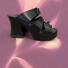 Vintage Black Platform Sandals