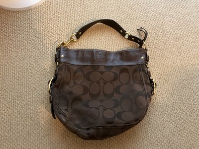 Coach Zoe Signature Handbag Brown Hobo Large Shoulder Purse G0893