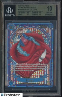 2025 One Piece The Azure Sea's Seven OP09051 Buggy Gold 3rd Anniversary BGS 10