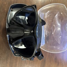 Aqua Lung Impression Adult Scuba Diving Snorkeling Mask Glass Lens Italy W/case