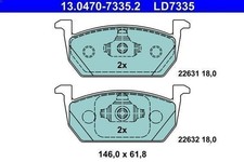 Brake Pad Set, disc brake ATE 13.0470-7335.2 VW TAIGO (CS1) 1 2021-2024