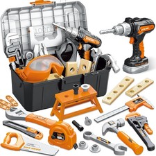 Kids Tool Set 46 PCS, Christmas Birthday Gifts for Ages Orange