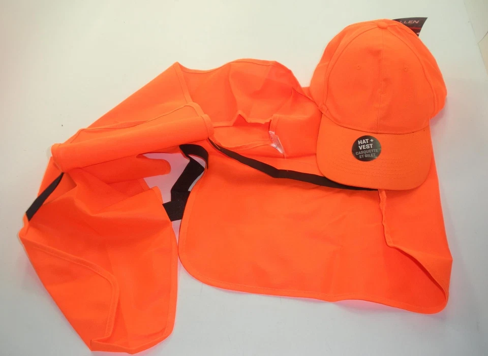 Allen 17555 Hunting Blaze Orange Safety Vest and Ball Cap Combo Vest 38" to 48" - Image 3 of 4