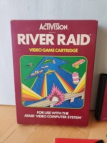 River Raid (Atari 2600 & 7800) Video Game Complete In Box CIB! Tested And In Pic