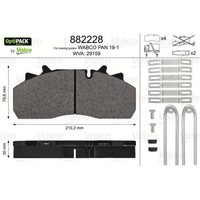 1X Bremsbelagsatz, Scheibenbremse Valeo 882228 Passend FüR DAF SAF Meritor