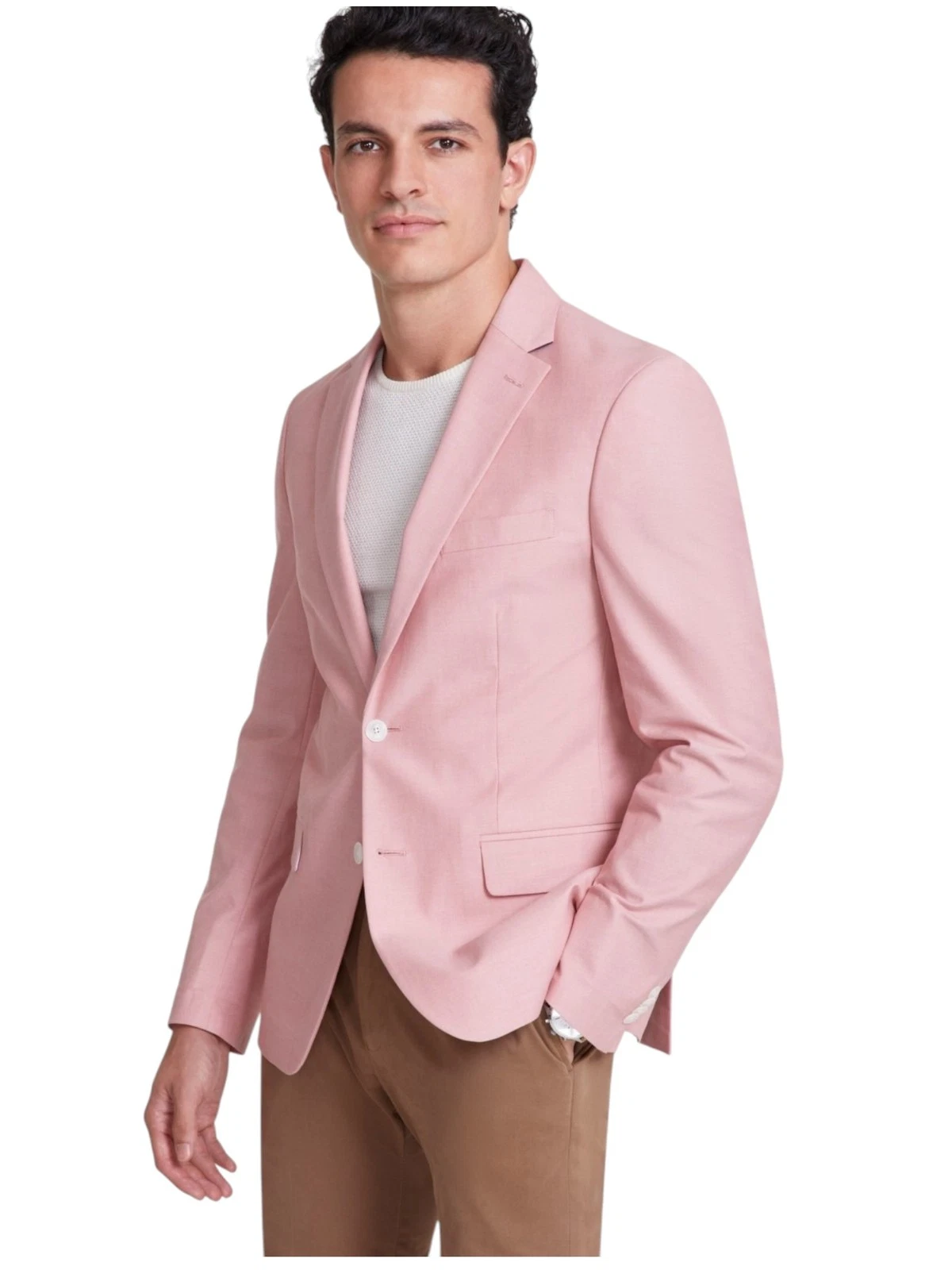Tommy Hilfiger Mens Modern fit Sport Coat Blazer 36 S Pink Solid