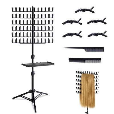 Flecht Haarständer Halter verstellbar 76-128 cm, Verlängerung schwarz 