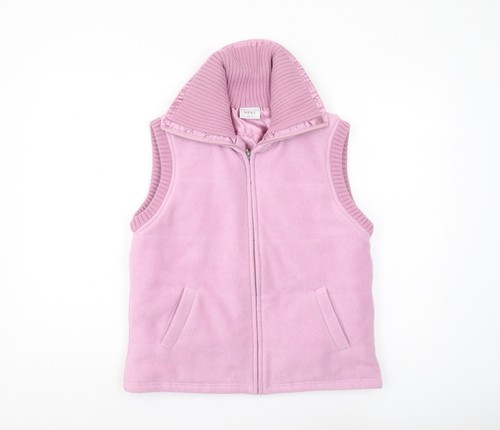 Next Women's Pink Fleece Bodywarmer Waistcoat Size 14 - Picture 1 of 12