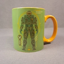 Halo Master chief Coffee tea Mug Green Gold UNSC New in Box! Official!