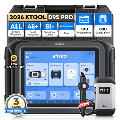 XTOOL D9SPRO Bi-directional Diagnostic Tool OBD2 Scanner ECU Code & Programming