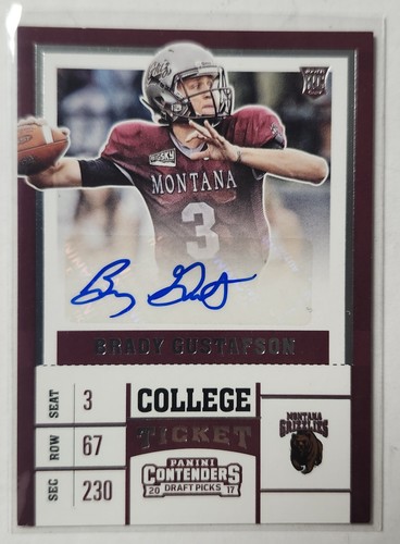 2017 Panini Contenders Draft Picks Brady Gustafson Auto #223