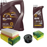 Mann Inspektionspaket 6L Mannol Elite 5W-40 FüR Renault Clio III 1.6 16V 1.5 Dci