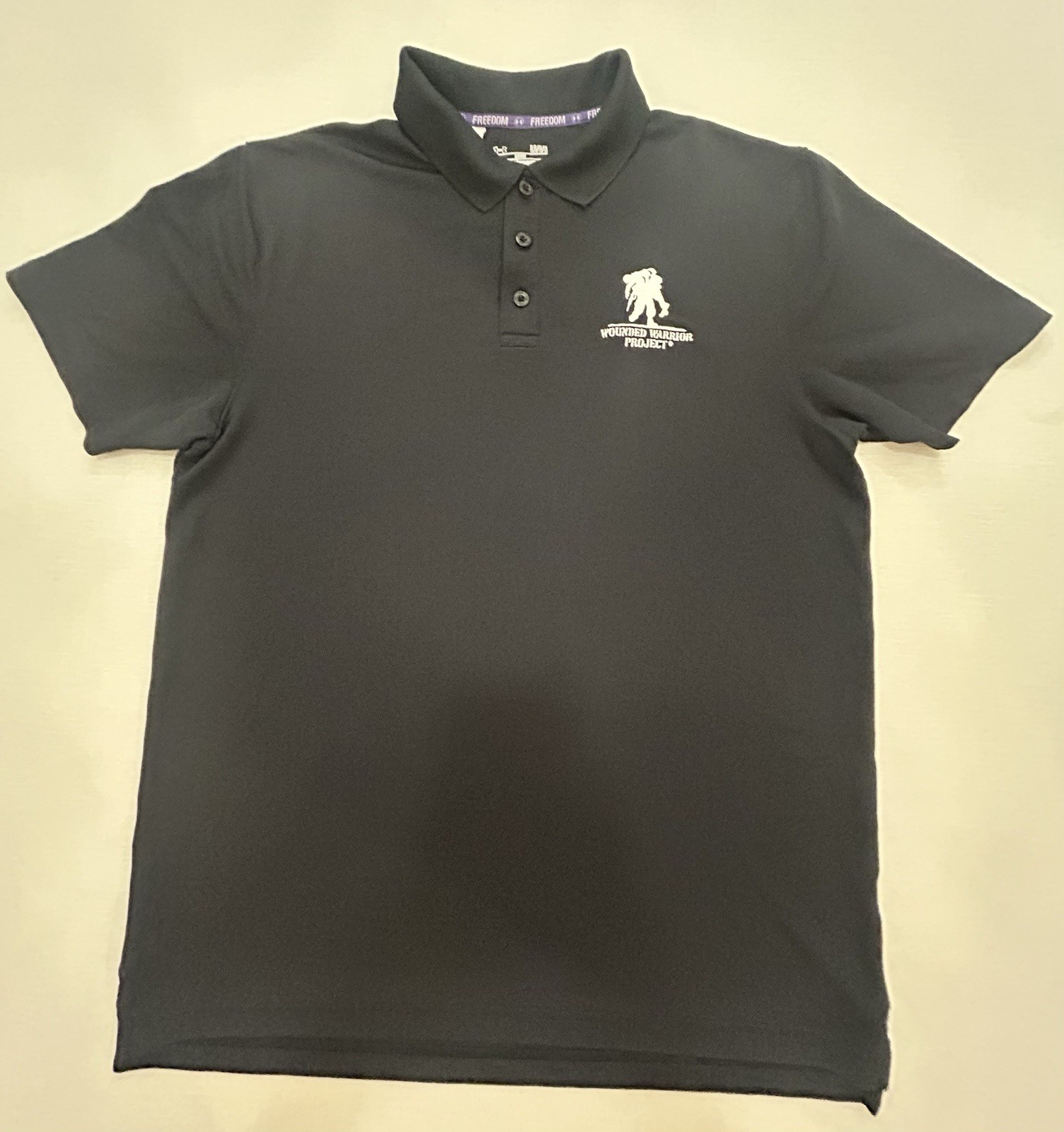 Under Armour Wounded Warrior Project Polo Shirt Men’s Large Black Loose Fit