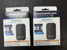 Chamberlain CHU62, Universal 2-Button Garage Door Remote Control LOT OF 2