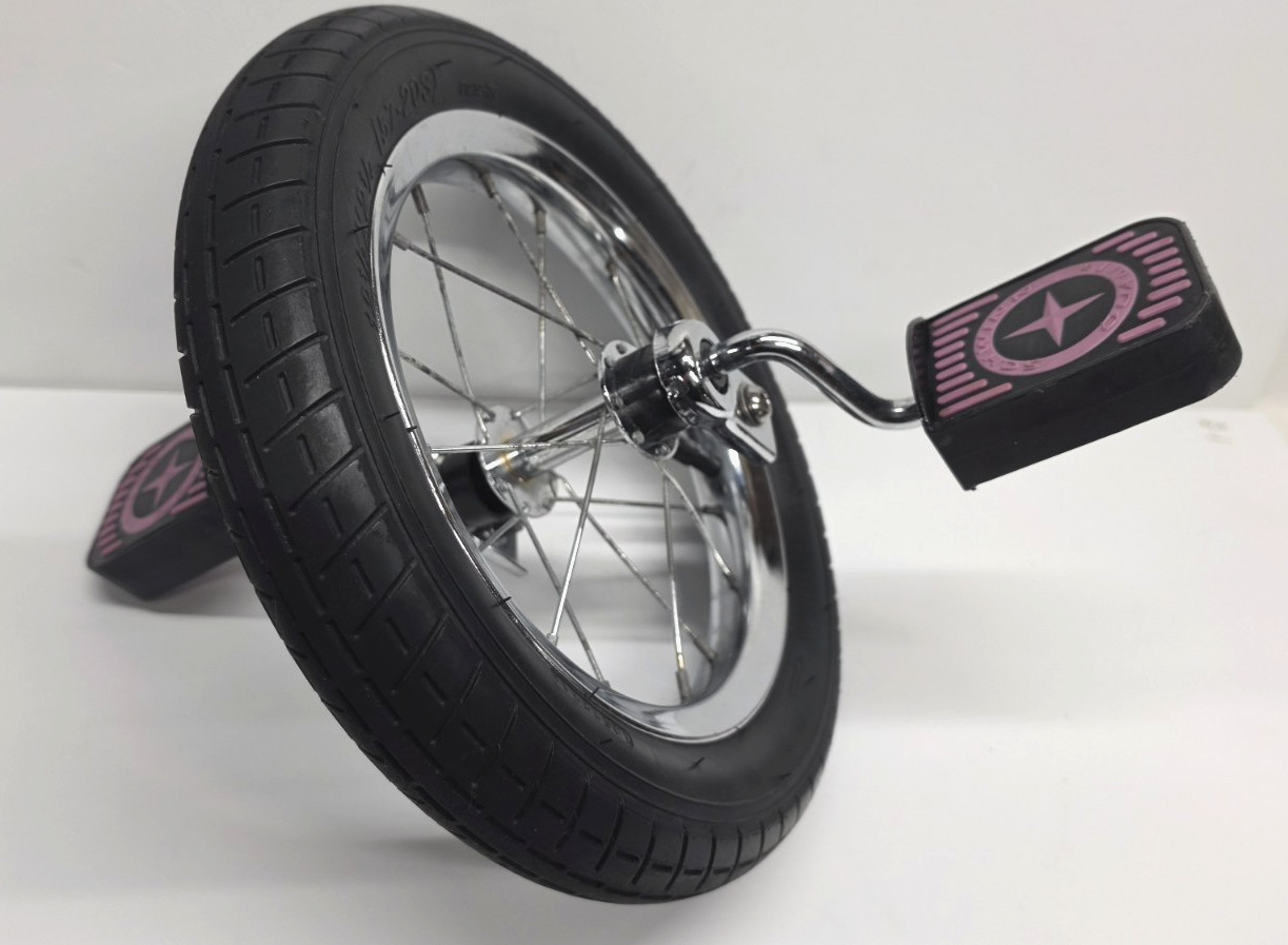 (Used) Schwinn Roadster Tricycle Front Wheel, PINK Pedals, & Fork Brackets Hardware (34.49 USD) (Used) Schwinn Roadster Tricycle Front Wheel, PINK Pedals, & Fork Brackets Hardware (34.49 USD)