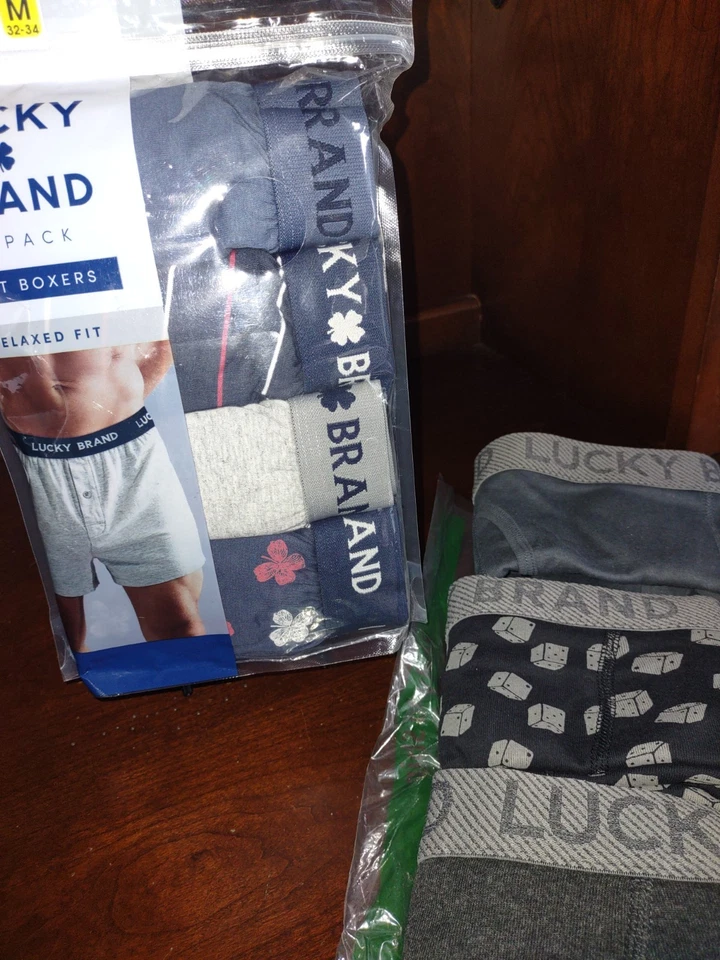 Boxers de punto Lucky Brand para hombre 7 pares talla M mezcla de algodón mediano calce relajado  Foto 3 de 3