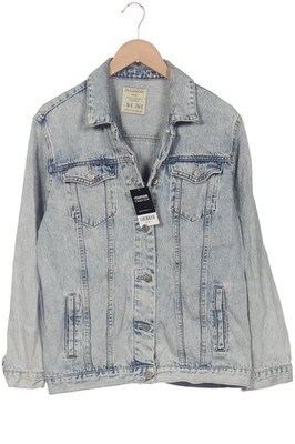 Pull & Bear Jacke Damen Anorak Jacket Kurzmantel Gr. S Baumwolle Blau #g9lra5k