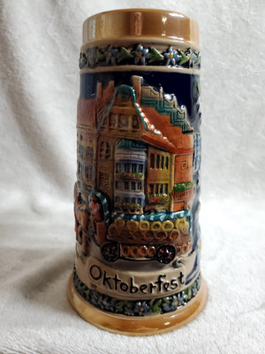 VTG E.H.G Octoberfest Beer Stein Munich With Edlweiss Flowers