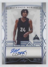 2022-23 Leaf Trinity Clear Holo Platinum 25/25 Mackenzie Mgbako #CA-MM1 Auto 4z8