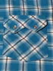 Wrangler Western Fashion Snap Shirt Blue Plaid Short Sleeve 3XL — photo 3