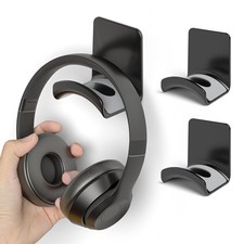 2 PCS Mini Headphone Stand Wall Mount Hook Holder Strong Adhesive Headset Rack