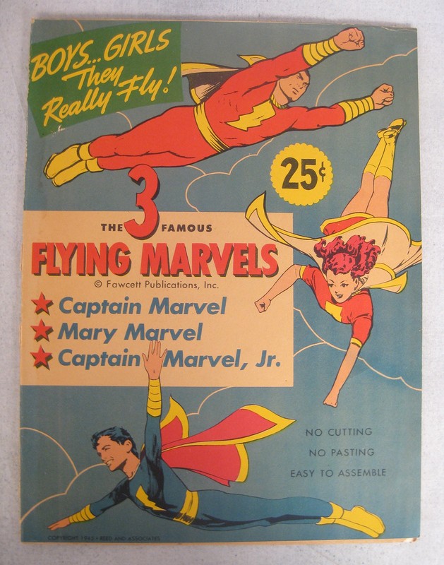 THE 3 FAMOUS FLYING MARVELS-1945-Never Played With-Punchout Book